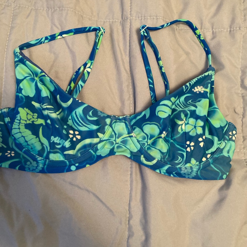 Blackbough Blue and Green Bikini top